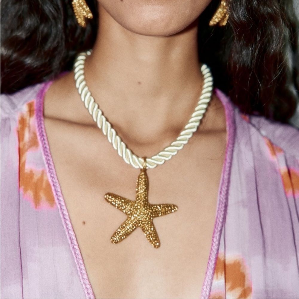 STARFISH GOLD Cord NECKLACE - Picture 3 of 10